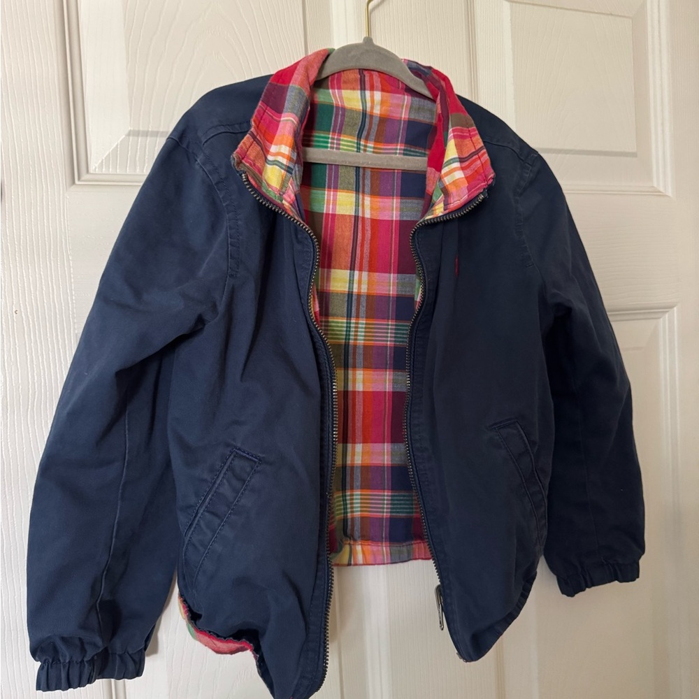 Polo by Ralph Lauren Blue and Red Plaid Lined Jacket